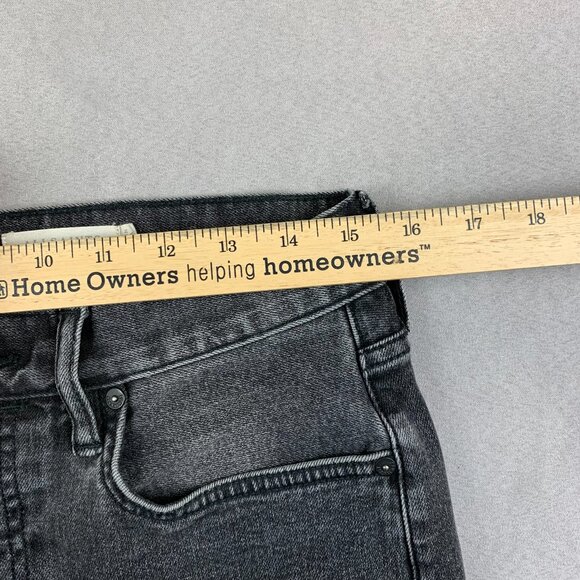 AllSaints Mens Pants 30 Gray Denim Jeans Cigarette Skinny Button Fly Rock 30x26 - Picture 6 of 11